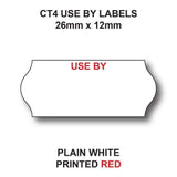 CT4 26 x 12mm Price Gun Labels