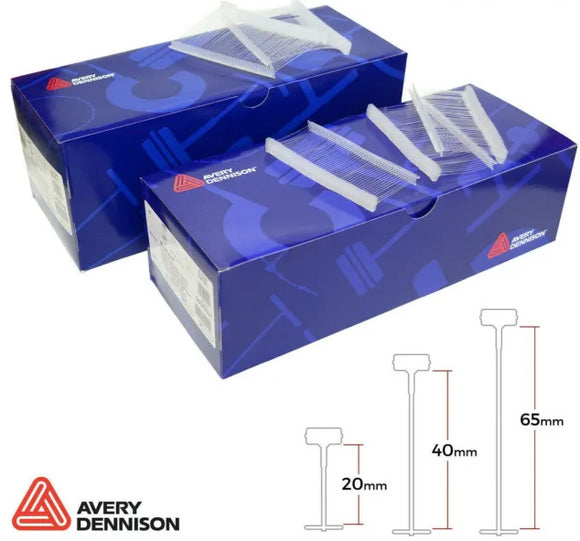 Avery Dennison Attachments, Clear Kimble Barbs For Standard Tagging Gun