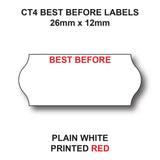 CT4 26 x 12mm Price Gun Labels